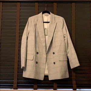 Oversized plaid women’s blazer